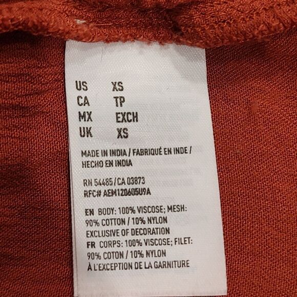 American Eagle Boho Chic Lace Ruffle Top XS - Picture 5 of 5